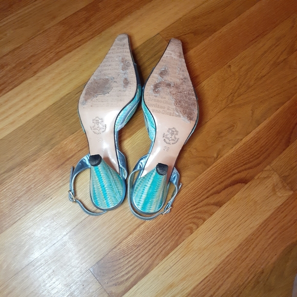BRUNO GIORDANO MILANO Slingback  Pumps Size 9 multi blue  bruno Giordano - Picture 4 of 7